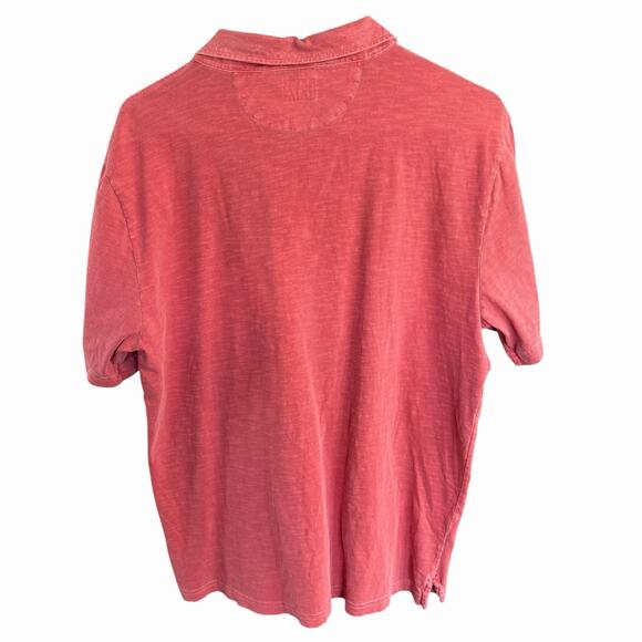 Faherty Sunwashed Tshirt Polo Men's Coral L S/S Coastal Preppy Prep Athleisure - Picture 2 of 8